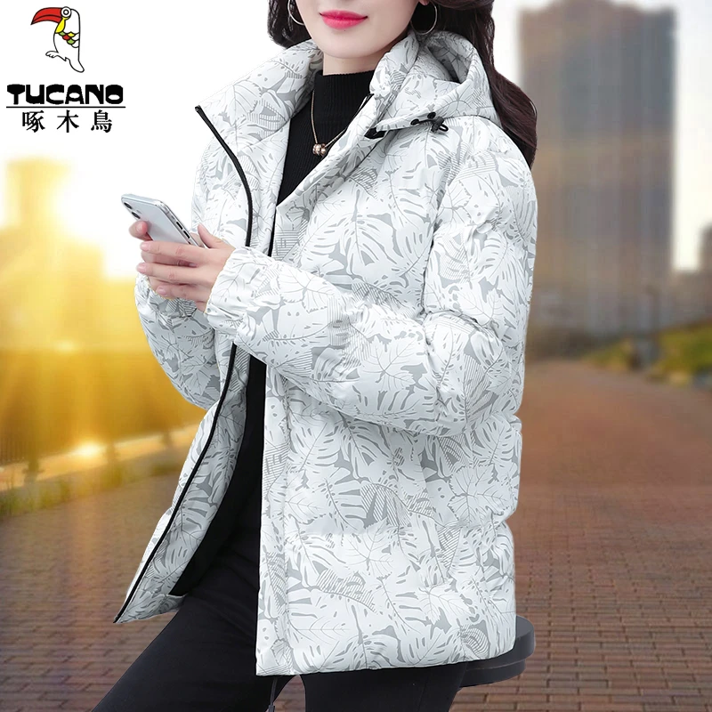 【官方】啄木鸟棉服女2024年冬季新款时尚百搭棉衣宽松大码棉袄外套
