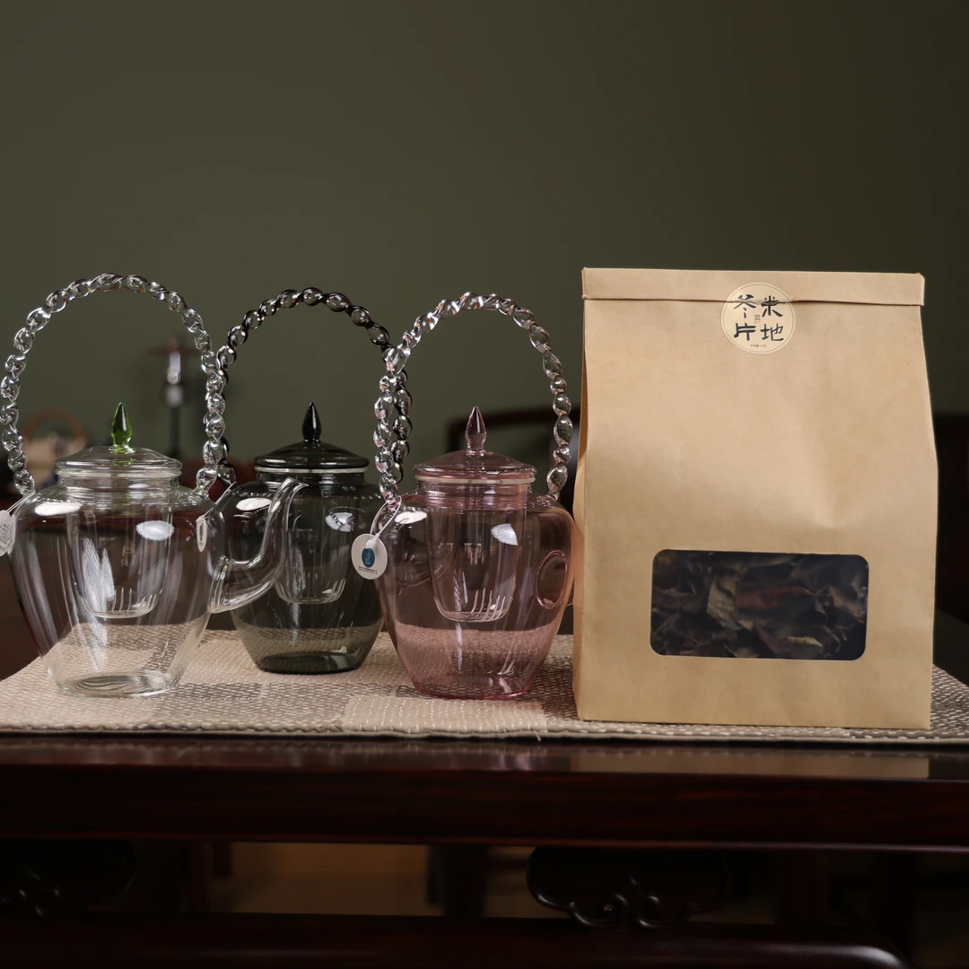 【天久璃匠冰晶壶  700ml+米地冬片白茶50克装组合】