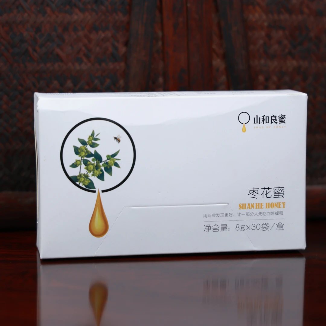 【枣花蜜】 云南农业大学产品 高原特色优质蜂蜜8克*30袋装