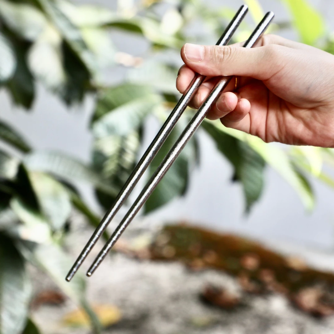 【纯钛筷子】冰花筷子（长约23cm）两双装