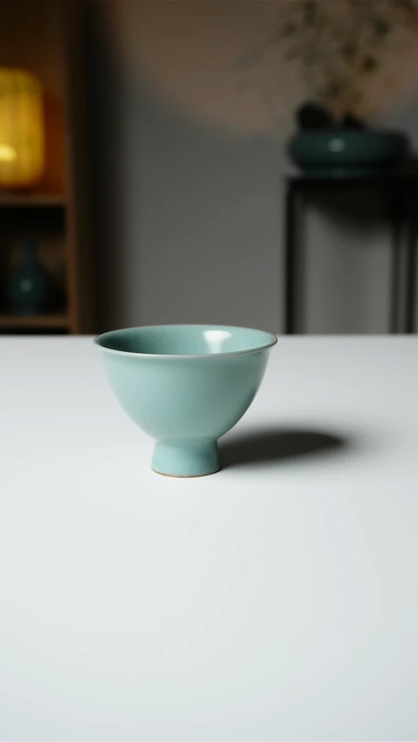 【闪购商品】仿古釉 手工小高足杯 二级瑕