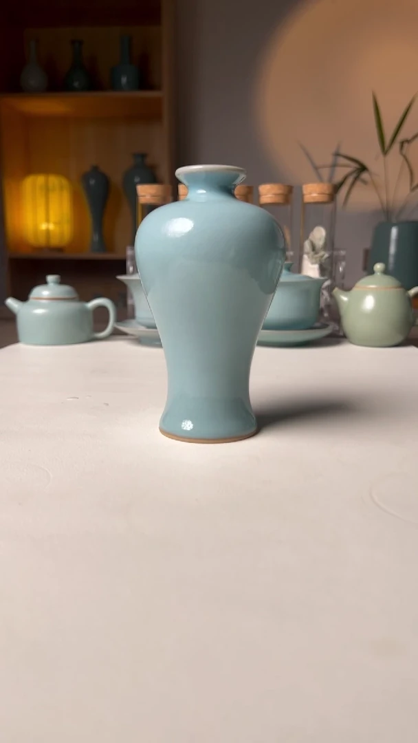 【闪购商品】天青釉 小梅瓶  圈烧 一级