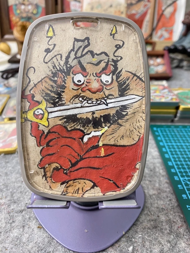 四毛钟馗包挂,车挂,尺寸7.5×10.5cm7.5×10.5胸卡大小,
