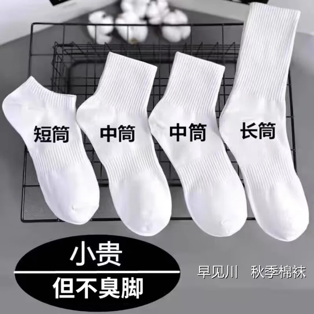 夏季男女同款运动休闲袜子经典百搭纯色潮流情侣简约袜子ins潮袜