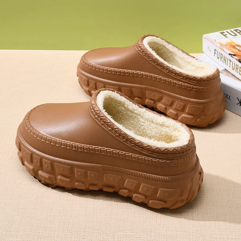 2025新款包头鞋勃肯鞋eva厚底防水保暖流行外穿时尚包跟棉拖鞋女