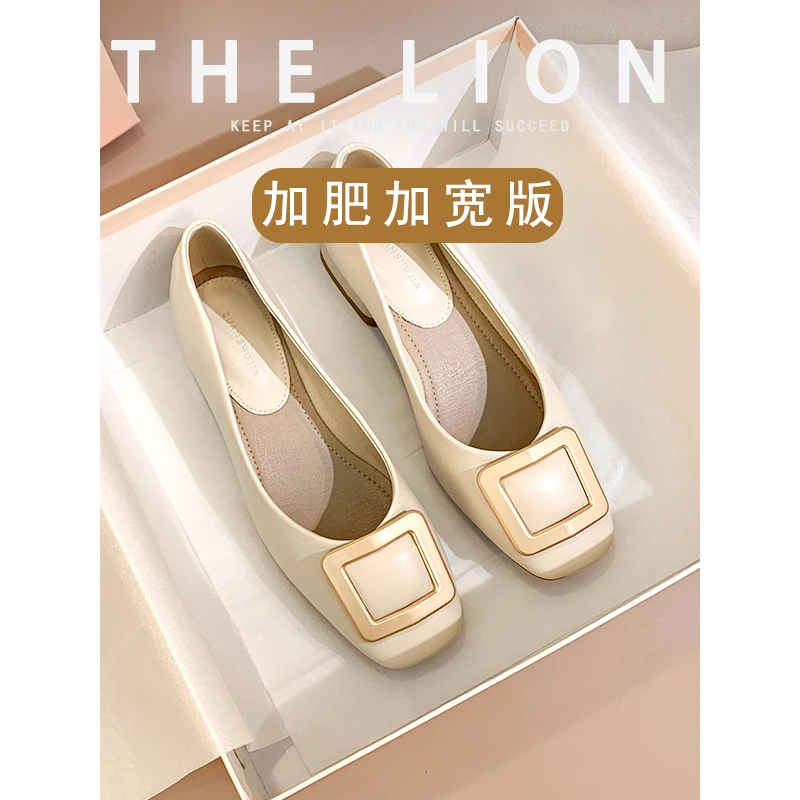 1【特舒适加宽大码女鞋】SY7887-100-106 1方头奶奶鞋工作鞋单鞋