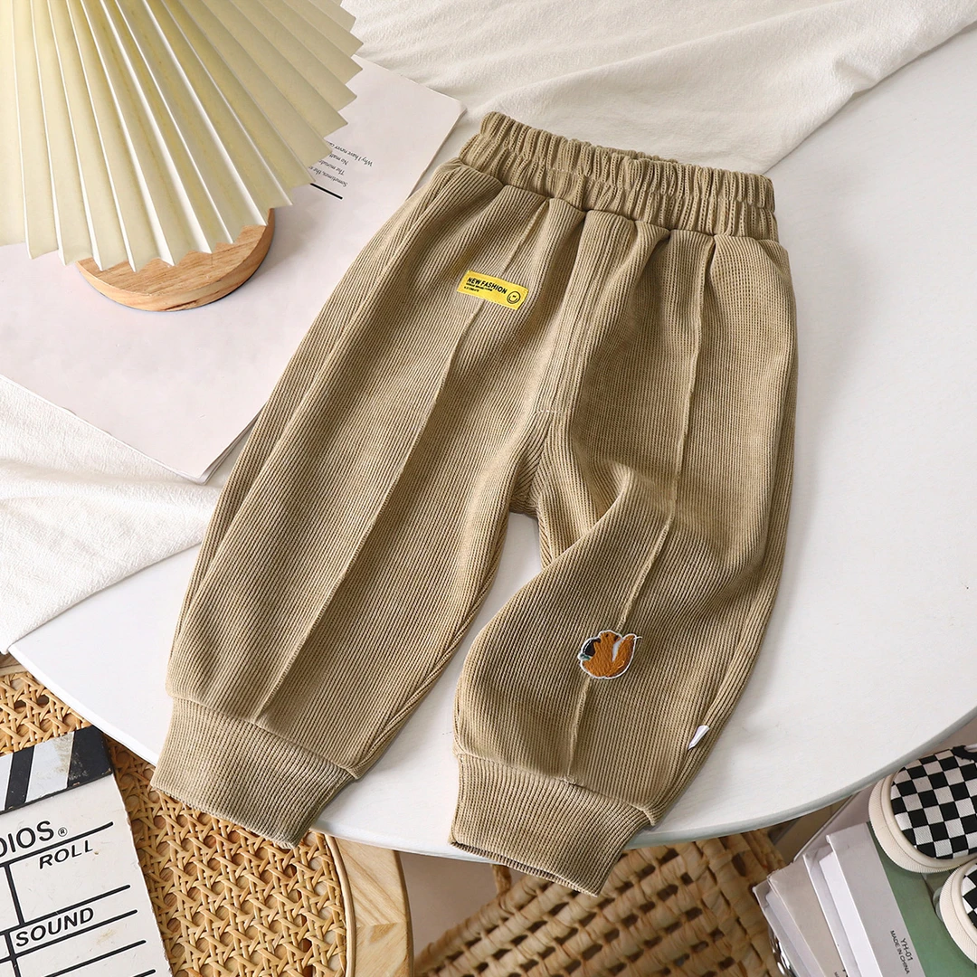 儿童裤子春秋休闲裤 男童宽松小童卫裤 女童秋季束口裤宝宝秋款