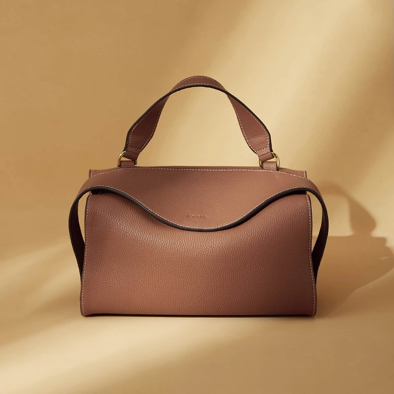 简佰格随心搭牛皮潘多拉包枕头包2025新款手提波士顿包斜跨包女XA