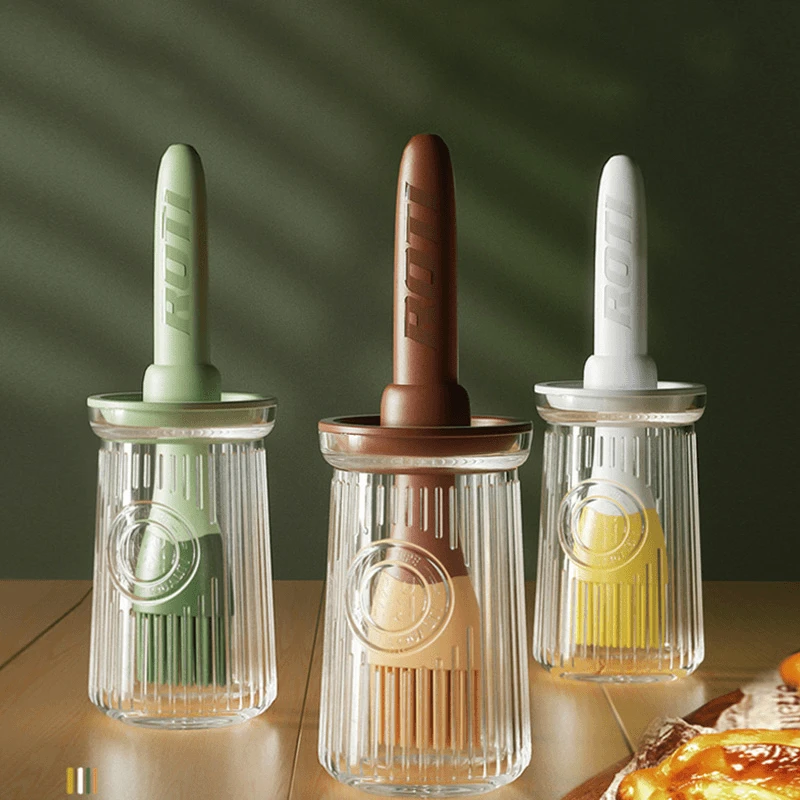 硅胶油刷瓶烙饼玻璃带瓶一体可拆家用耐高温刷油烧烤烤肉