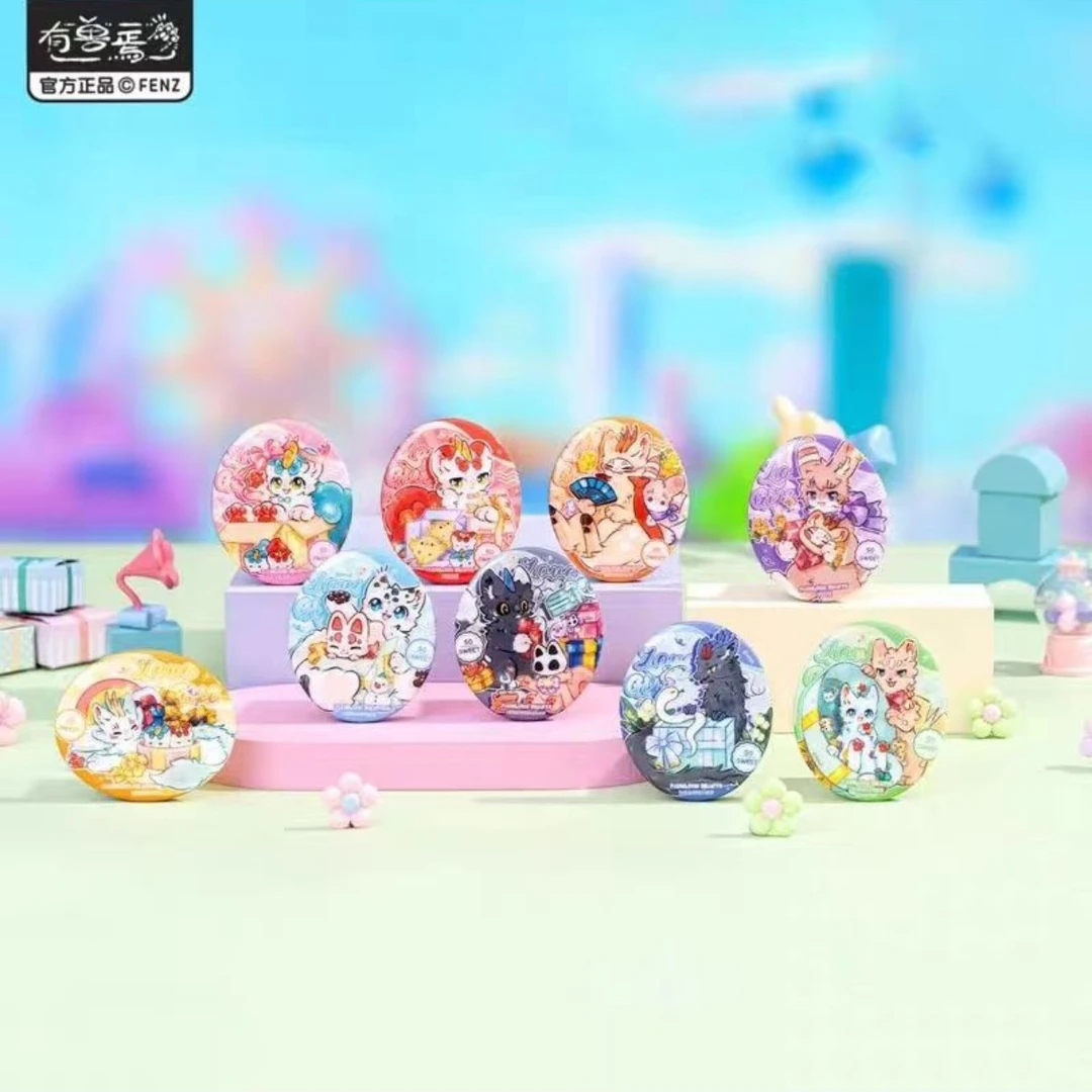 有兽焉爱的礼物系列马口铁徽章盲盒