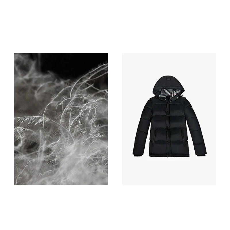 【一菲】“巴家”冬季新款马甲可拆卸连帽羽绒服90白鹅绒保暖羽绒女