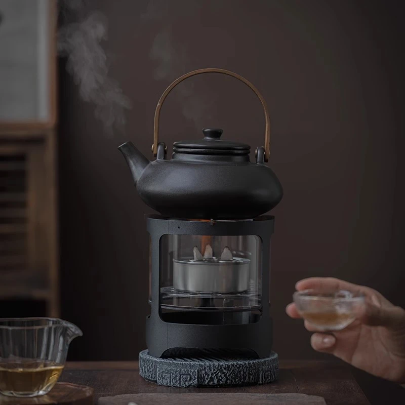 2024新款围炉煮茶炉室内户外便携全套烤火炉组合网红观火茶器提壶