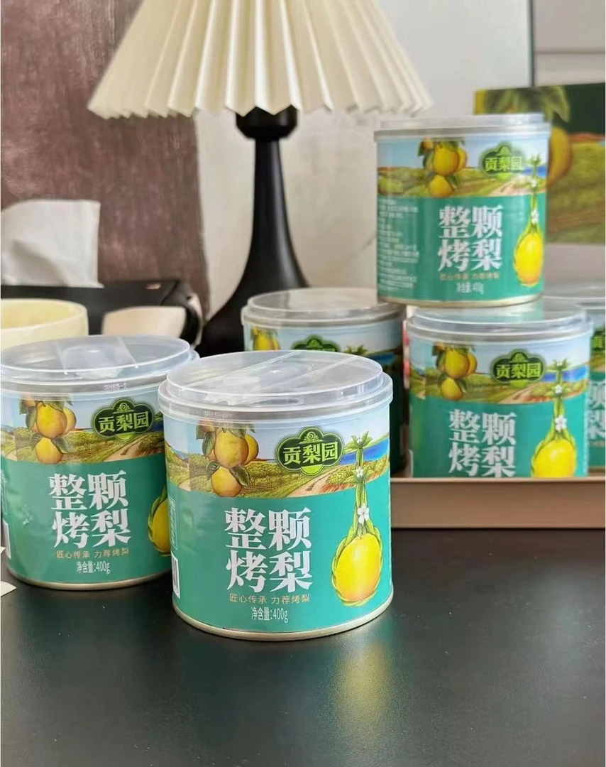 贡梨园烤梨整颗烤梨一罐400g 口味随机