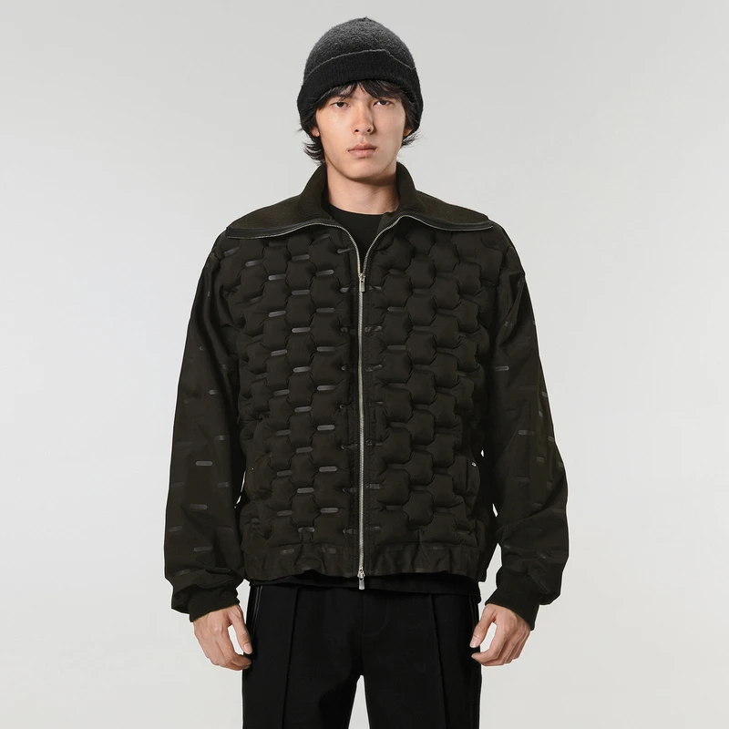 速写男装秋冬折扣新品夹克外套男时髦印花宽松翻领设计9M0612410