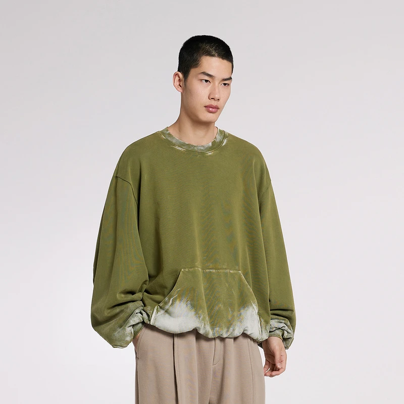 速写男装春新品薄荷曼波运动套头卫衣潮复古个性街头感9O1413460