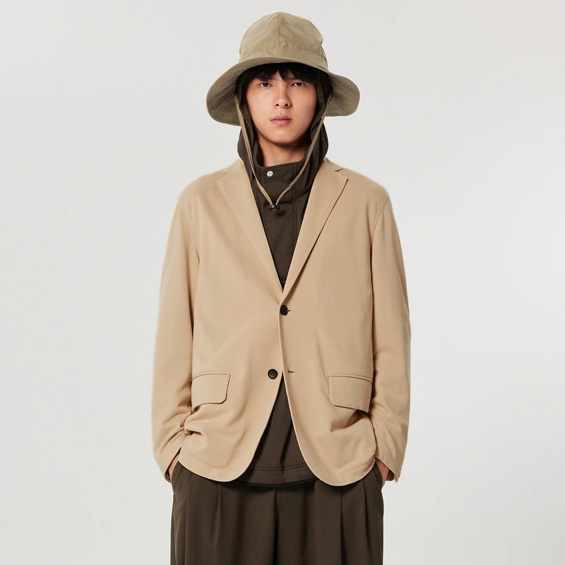速写男装春新品西服针织舒适平驳领美拉德日系文艺简约9N2711040