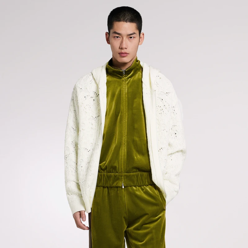 速写男装春新品复古镂空设计感潮针织衫简约休闲通勤男9O1313230