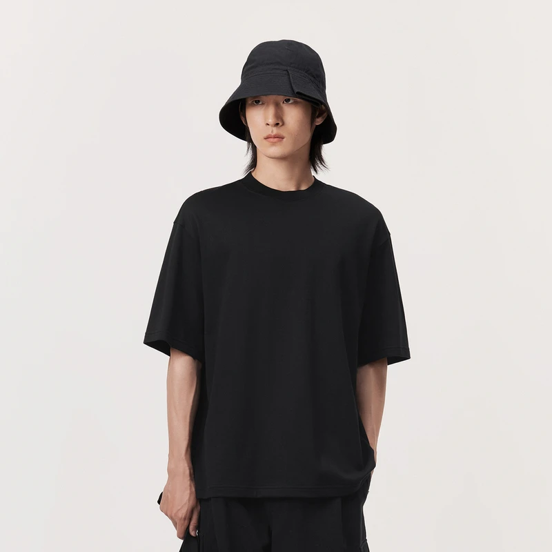 速写男装夏新品T恤宽松短袖圆领休闲潮随性百搭男生纯色9O5112770