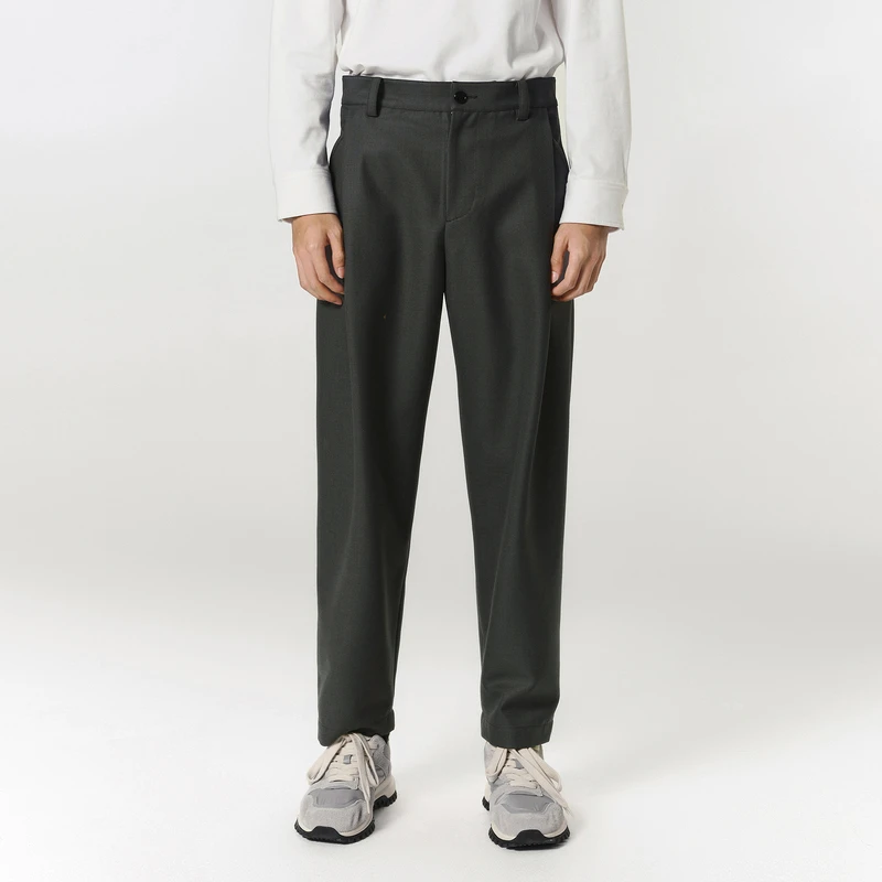 速写男装秋冬新品九分休闲裤宽松通勤简约锥形男士长裤9MBE11460