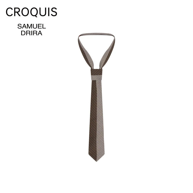 【Samuel Drira联名】速写男装速写24冬新品领带拼色8O0Q14000