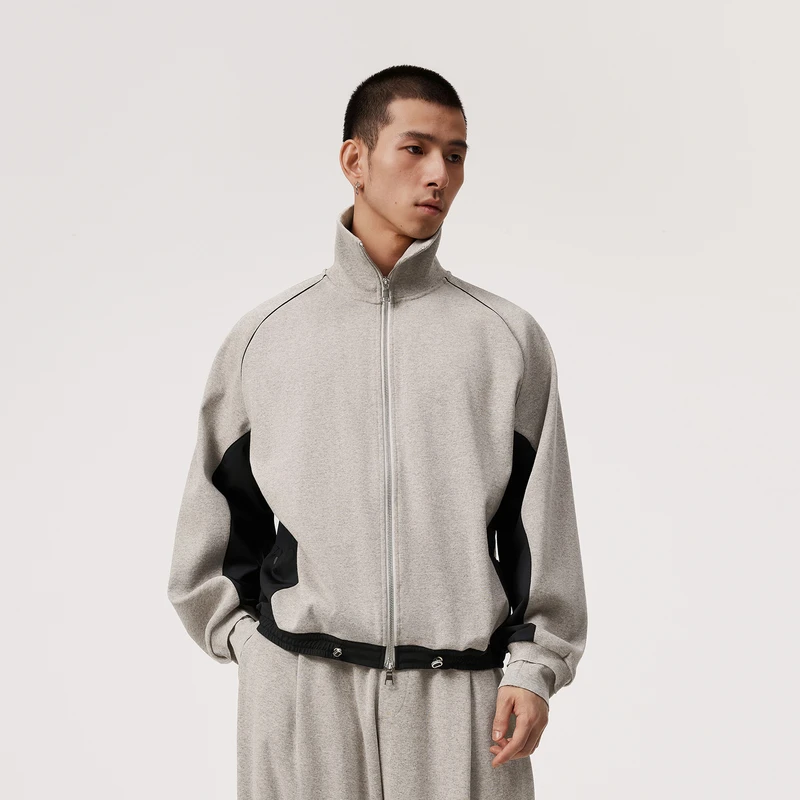 速写男装春新品卫衣宽松撞色长袖休闲运动风简约百搭9O2410830