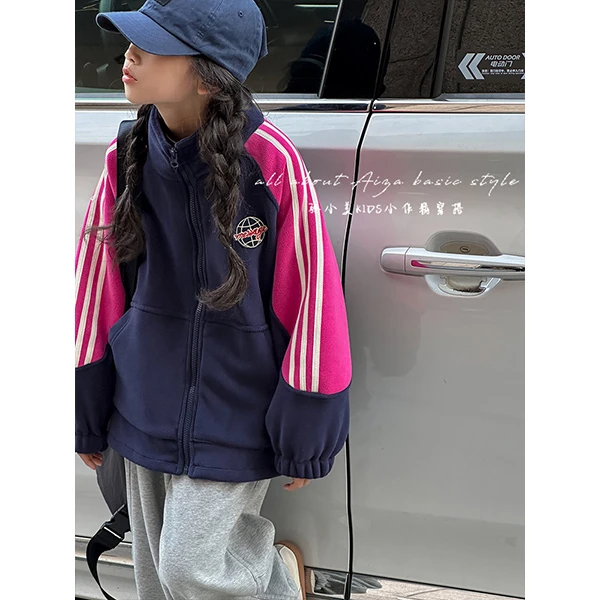 K25229校服神器女大童外套儿童摇粒绒内搭秋冬装2025新款加绒加厚