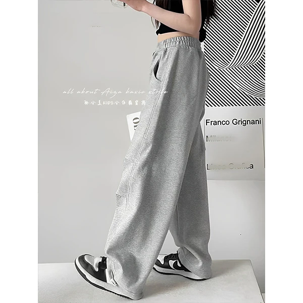 K24103女童裤子秋冬加绒加厚儿童休闲裤2025新款韩国童装女童宽松