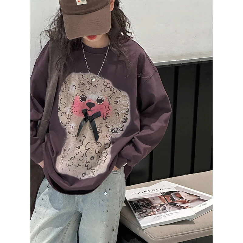 K26910孙小美女童秋冬装卫衣2025新款长袖加绒加厚打底衫衣服