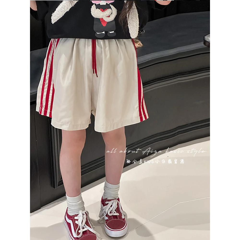 K23986韩国童装女童短裤儿童运动裤夏季薄款2025新款女童宽松休闲