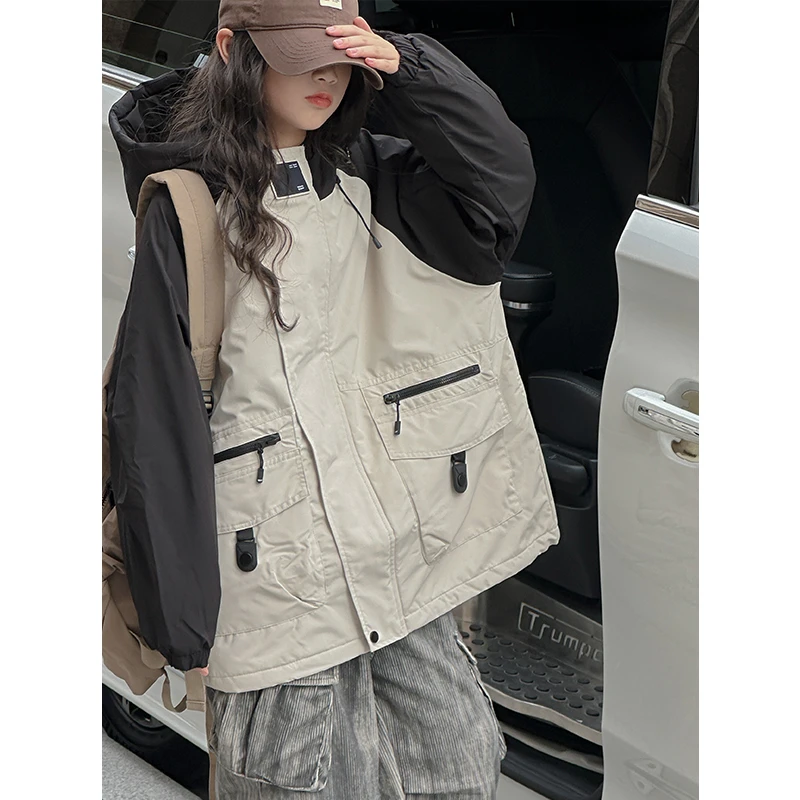 K26907三合一可拆卸女童冲锋衣秋冬装2025新款加厚外套户外风衣潮