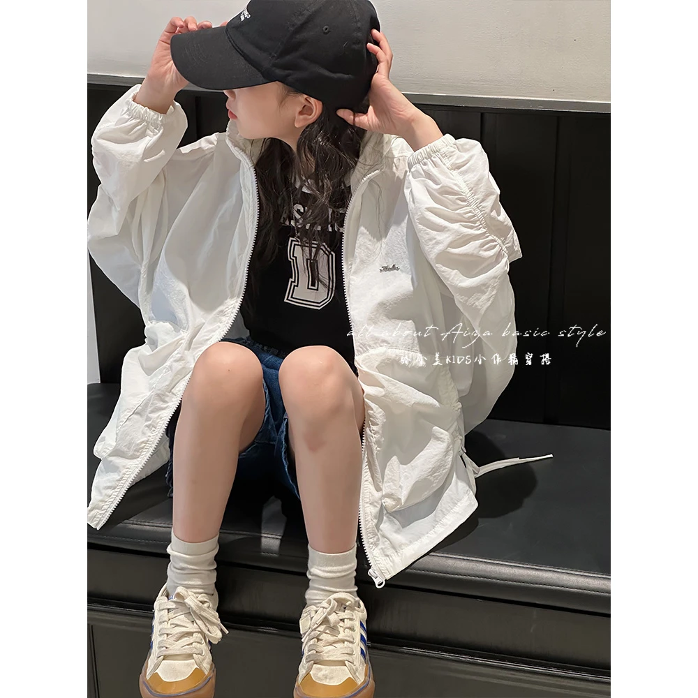 K23861设计师款韩国童装女童衣儿童外套2025新款防紫外线皮肤衣