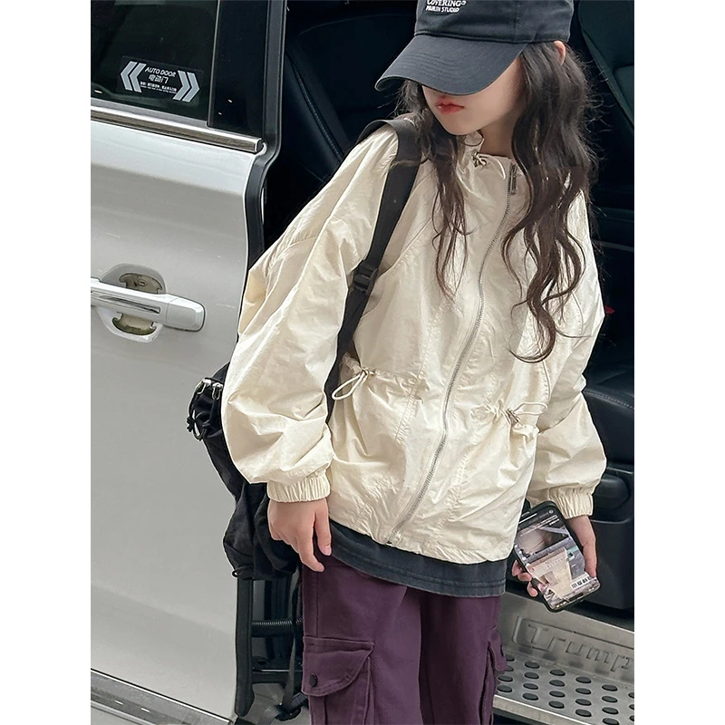 K26033孙小美女童春秋装冲锋衣外套2025新款儿童宽松上衣夹克