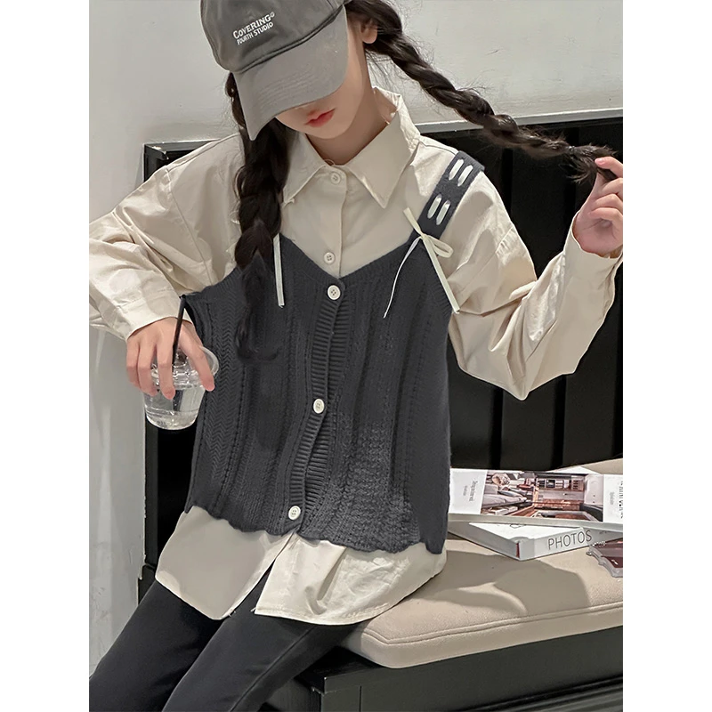 K27127孙小美女童套装春秋款2025新款儿童上衣两件套百搭衣服
