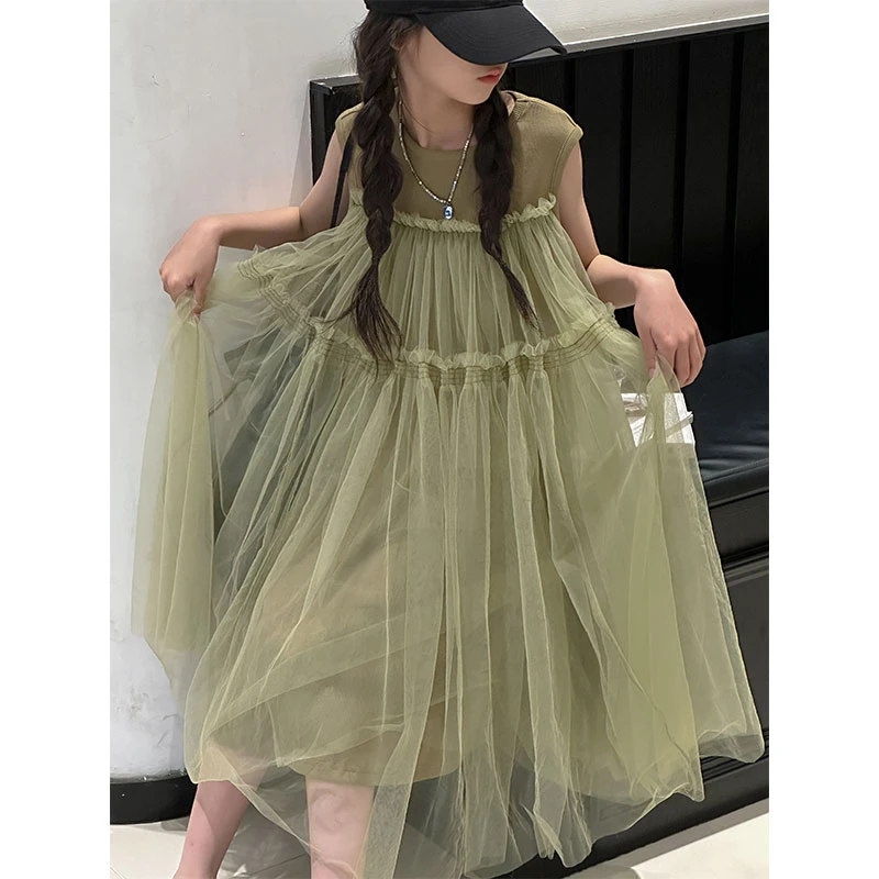 K26587原创设计女童连衣裙2025夏季新款儿童礼服裙子纱裙公主裙潮