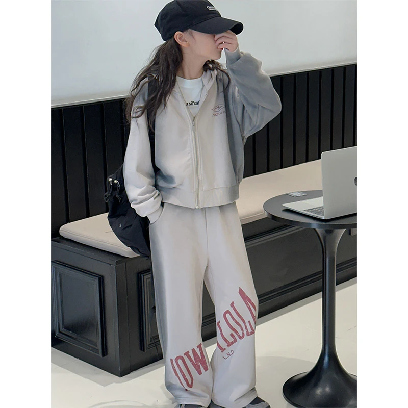 K26927孙小美渐变女童两件套装2025新款春秋装外套裤子衣服潮