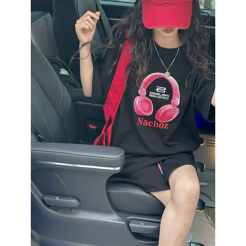 K26440女童夏季套装裙2024新款儿童短袖短裙两件套夏天休闲衣服潮