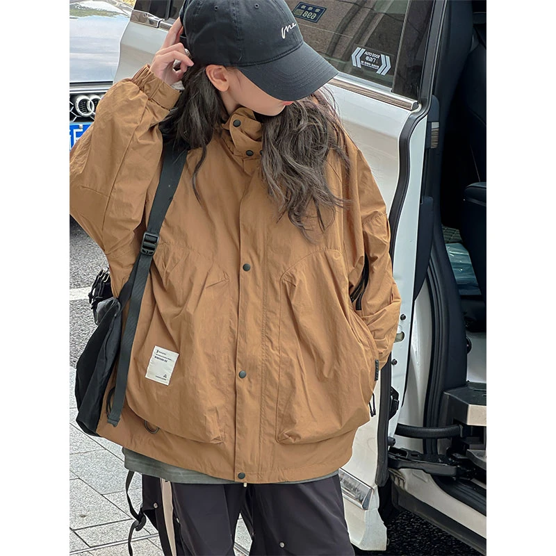 K27023孙小美KIDS女童春秋装冲锋衣儿童外套2024新款洋气连帽上衣