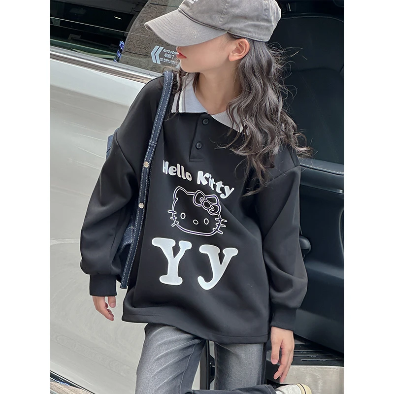 K27114孙小美KIDS女童春秋装卫衣儿童长袖上衣2025新款百搭衣服潮