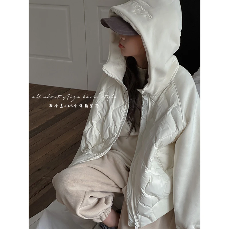 K25182童装女童羽绒服内胆防寒冬装新款女孩儿童校服神器连帽外套