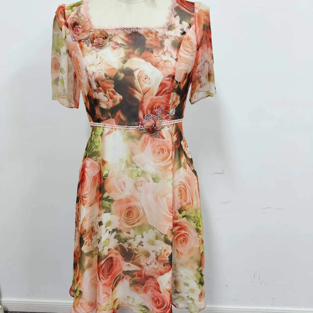 Pink Mary/粉红玛琍测试碎花碎花女装连衣裙TMALS5508