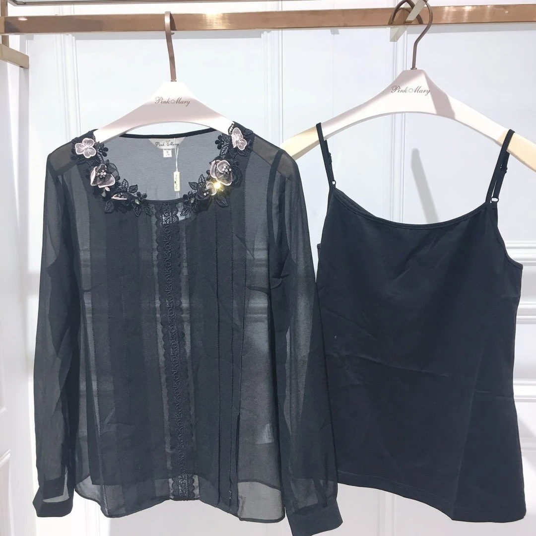 Pink Mary/粉红玛琍春夏款两件套上衣PMAHS1023