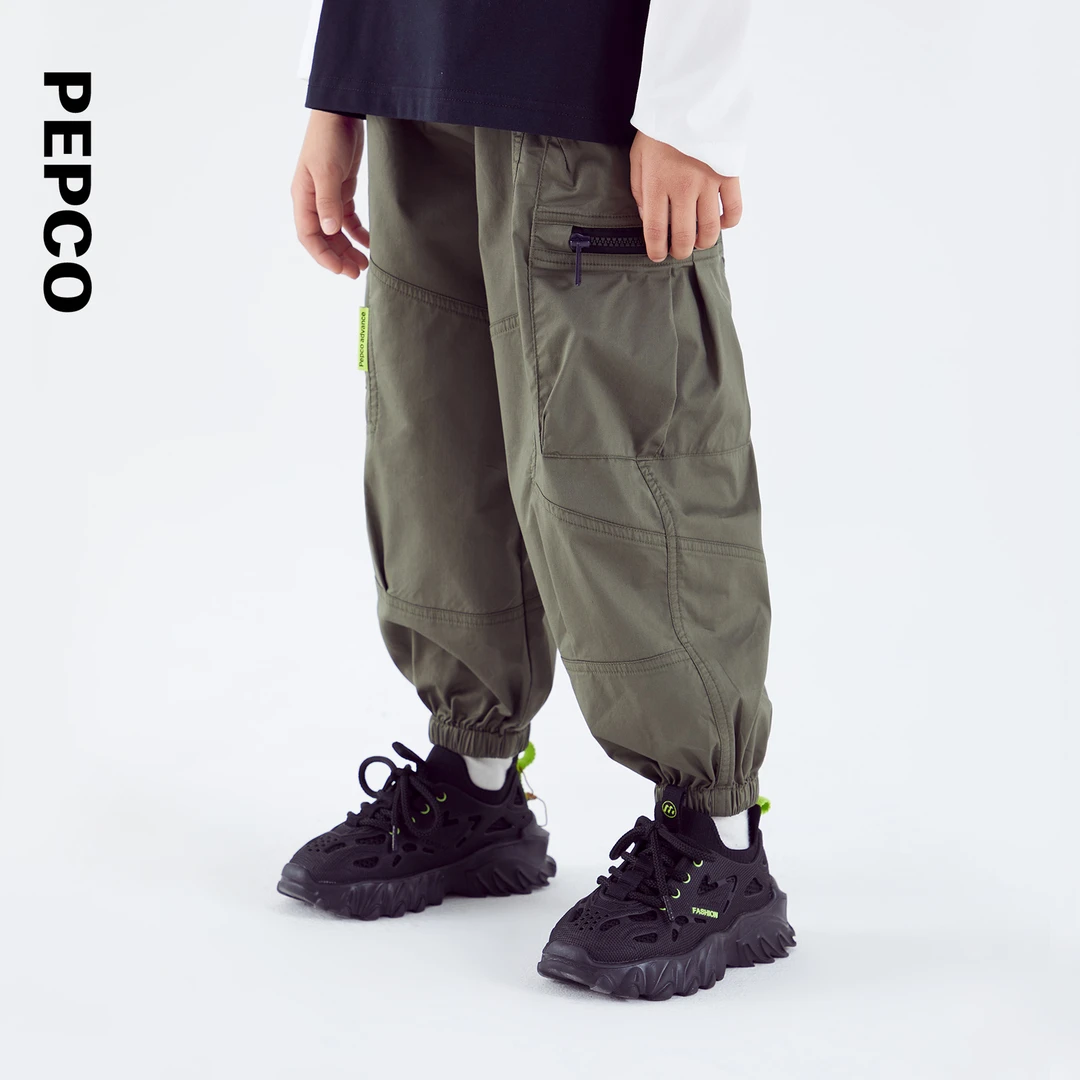 小猪班纳童装春装新款儿童裤子中大童男童长裤休闲812413024