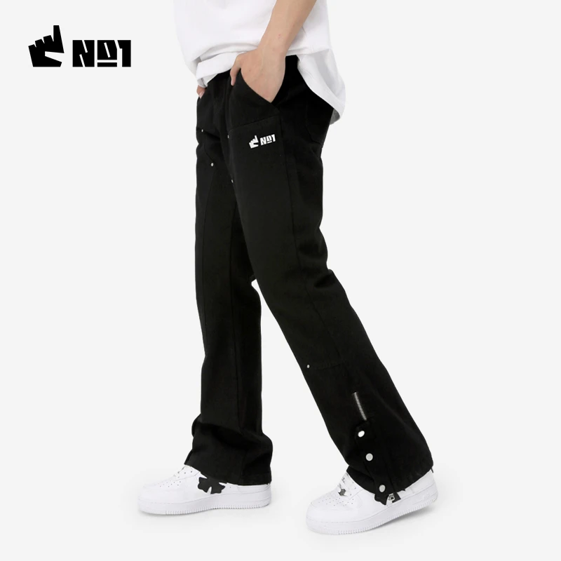 【名学7学长同款】南波万xPASET牛仔裤男女同款新款阔腿裤