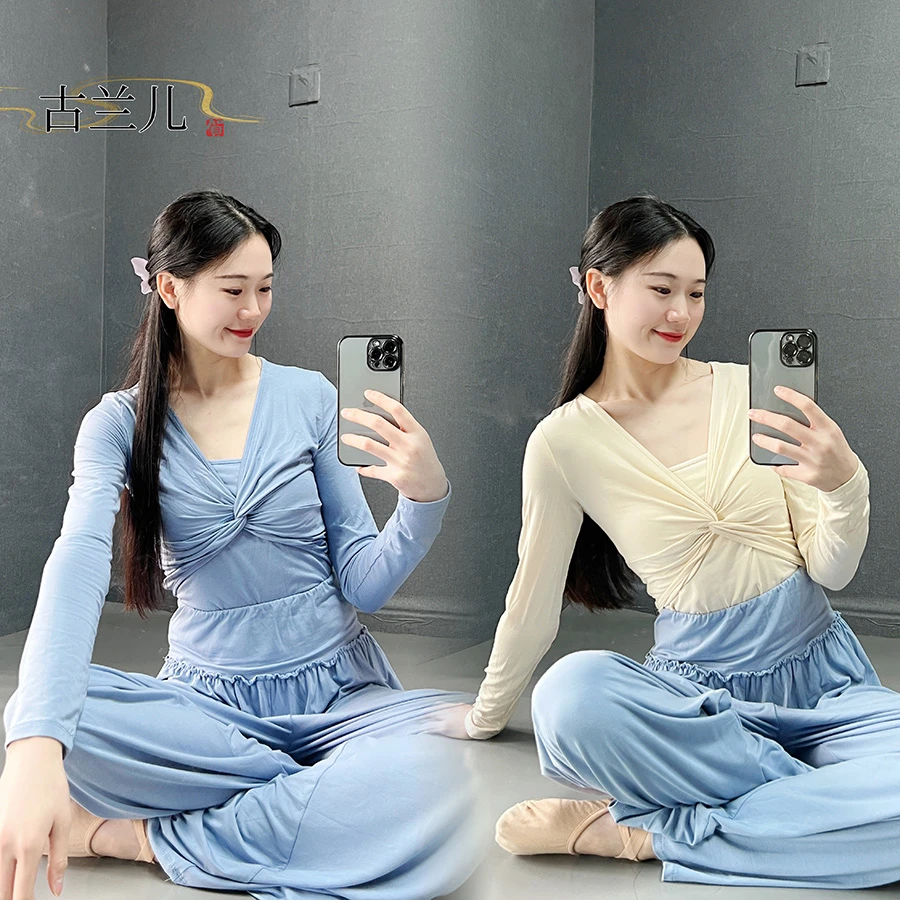 25号两件套上衣显瘦专业运动服舞蹈服现代舞芭蕾服形体瑜伽上衣