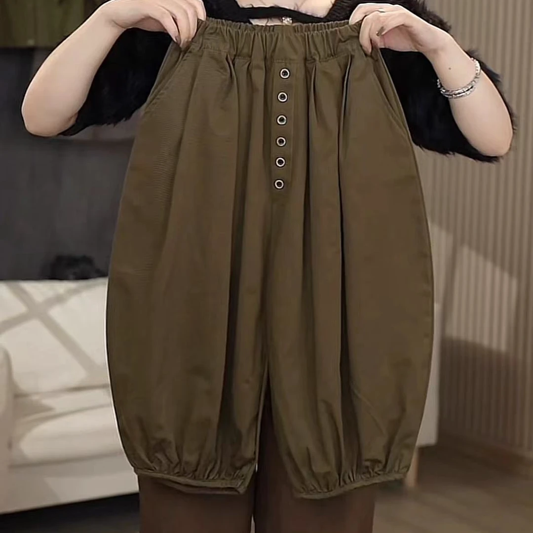 【CW】长裤2024秋季新款儿童纯色宽松简约百搭男女童时尚休闲裤