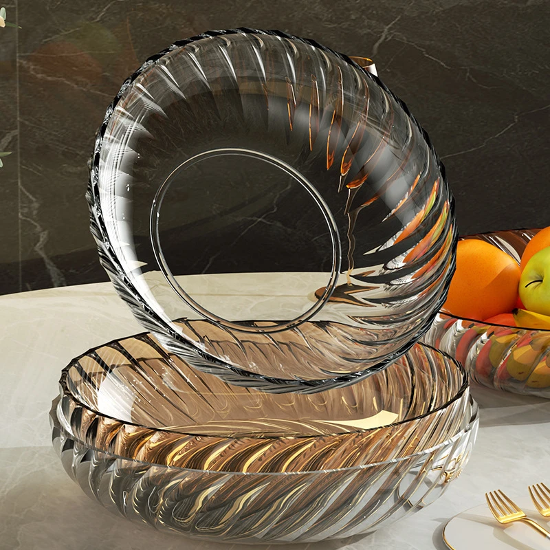 酒店餐厅商用塑料碗耐高温水果盘沙拉透明碗耐摔果盆亚克力水盅