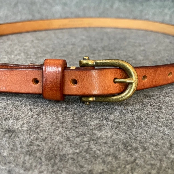 1.6cm宽真皮女士毛衣腰带裙子皮带牛仔裤窄腰带复古百搭休闲0126