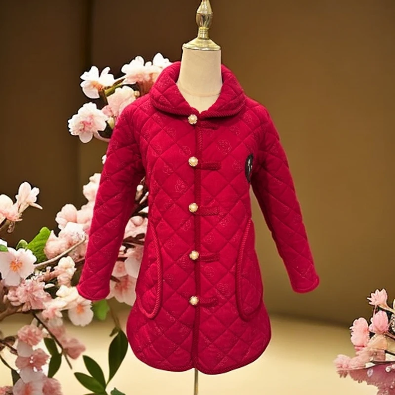 妈妈装灯芯绒暗花条绒加绒棉服中老年保暖外套翻领短款棉衣罩衣