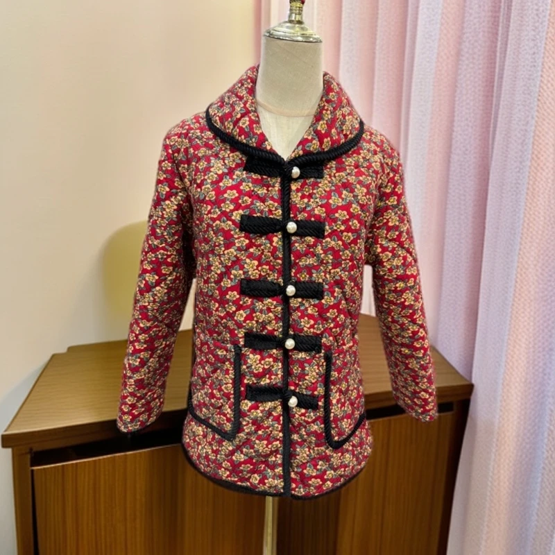 中老年女装秋冬复古盘扣短款棉衣民族风唐装小棉袄时尚冬款冬季
