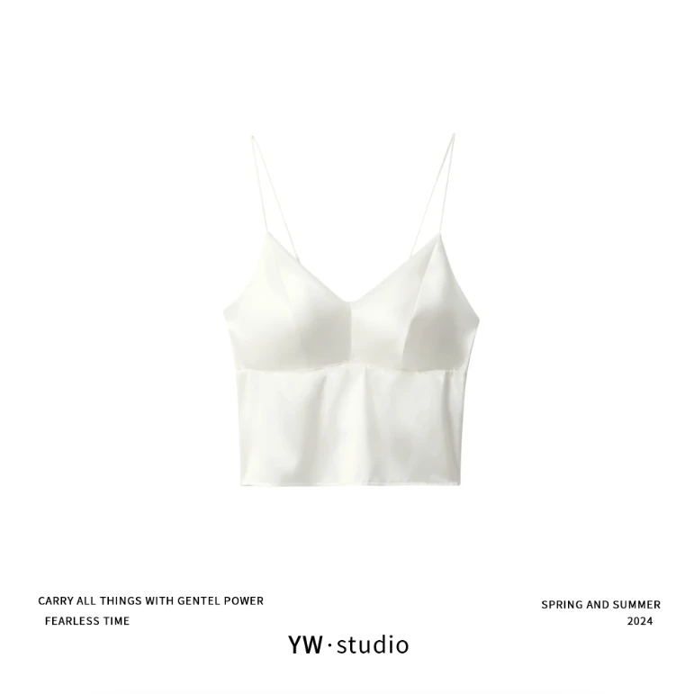 YUWEI/定制 桑蚕丝美背19姆米无钢圈（带胸垫可拆卸) 美背 CYP888